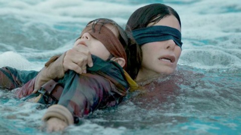 Bird Box con Sandra Bullock su Netflix scatena una mania pericolosa