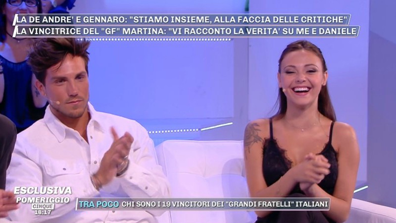 Grande Fratello: Martina Nasoni e Daniele Dal Moro raccontano la prima notte trascorsa insieme