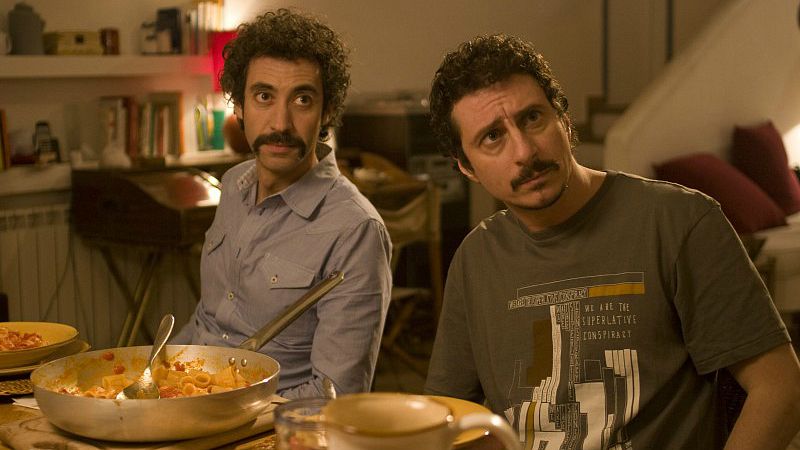 Luca e Paolo in Un figlio di nome Erasmus, primo film prodotto da Eagle Pictures