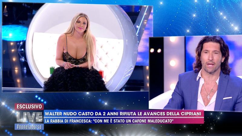 Francesca Cipriani a Walter Nudo: "Sei gay, sei più falso del mio seno e di Mark Caltagirone insieme"
