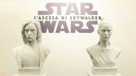 Star Wars L'ascesa di Skywalker, i busti di Rey e Kylo in mostra a Roma