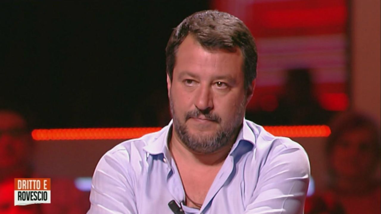 Matteo Salvini intervistato da Paolo Del Debbio, stasera a Dritto e Rovescio