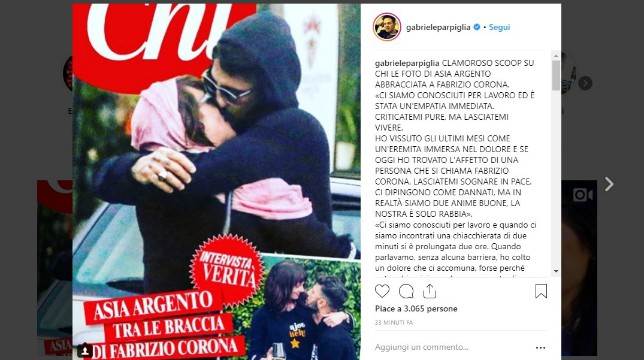 Fabrizio Corona e Asia Argento insieme? La foto di un bacio conferma la relazione!