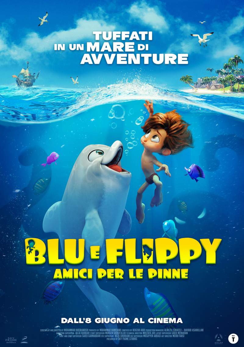 Blu e Flippy Amici per le pinne, il trailer italiano e il poster del