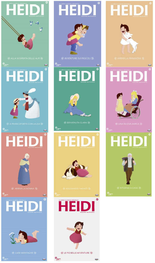copertine di Heidi in dvd