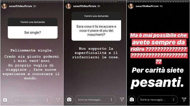 Uomini e Donne: Sara Affi Fella risponde su Instagram alle domande dei fan, ma poi arriva lo sfogo