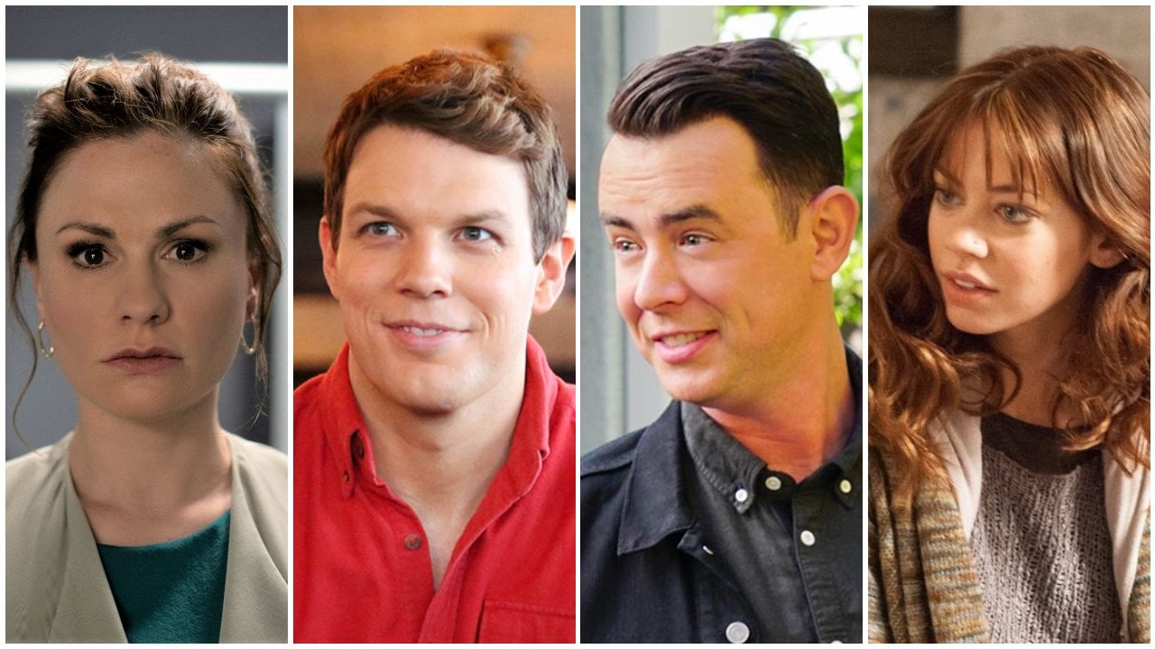 Anna Paquin, Jake Lacy, Colin Hanks e Lio Tipton nella miniserie A Friend  of the Family,