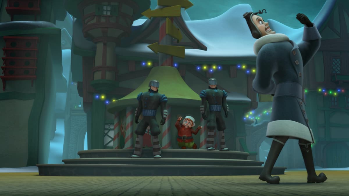 Gonfiabile Forma Scatola Regalo Con Babbo Natale Movimento Automatico - Foto 4