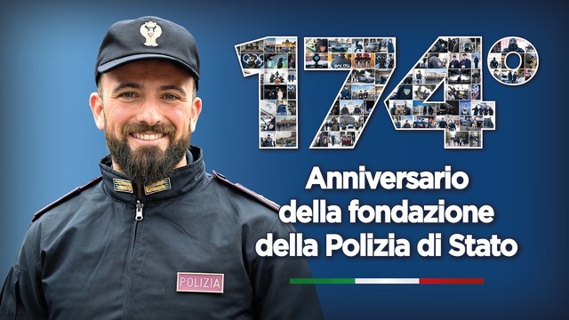 Celebrazione del 174° anniversario della fondazione della Polizia di Stato