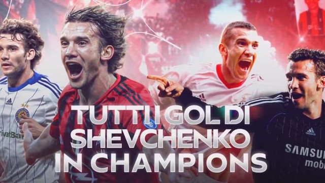 Tutti i gol di Shevchenko in Champions League