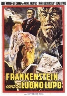 Risultati immagini per Frankenstein contro l'Uomo Lupo